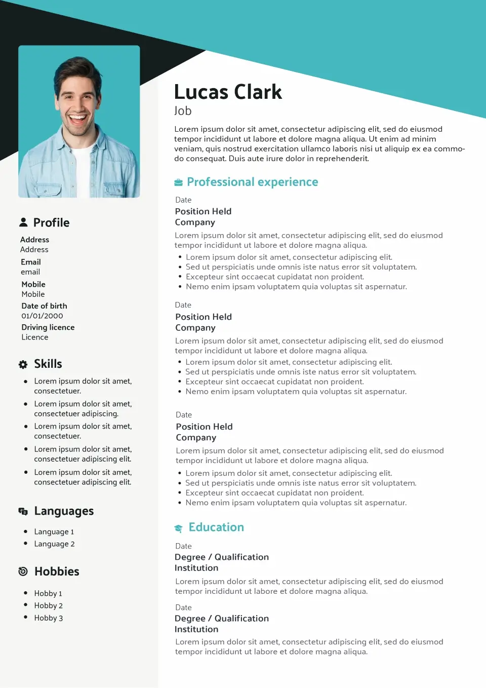 Reykjavik CV template