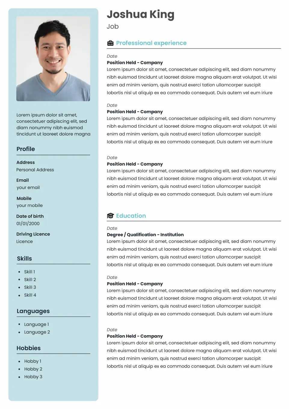 Tallinn CV template
