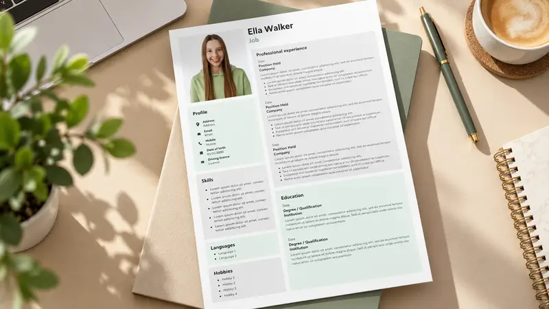 a green cv design