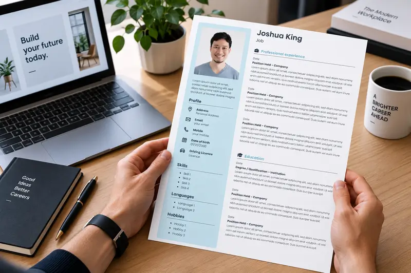 a jobseeker with a modern CV